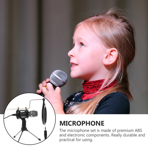 1 Set Recording Microphone with Tripod for Mobile Phone and Computer (Black) - Photo 9/12