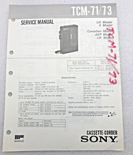 Original OEM Sony TCM-71/73 Service Manual Repair Cassette Corder Walkman 1990