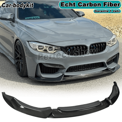 Carbon Frontspoiler Frontlippe Spoilerschwert für BMW F80 M3 F82 F83 M4 2014-19  - Afbeelding 1 van 12