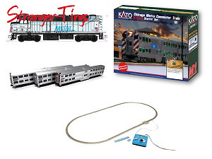 Kato Chicago Metra F40PH Commuter Train Starter Set Spur N