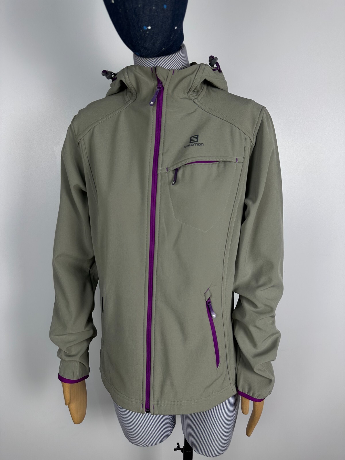 Salomon JUNIN GIACCA SOFTSHELL donna outdoor grigio taglia S