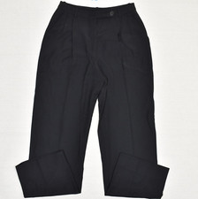 Moschino Cheap Chic Dress Pants Straight Pleated Wool Black Size 10