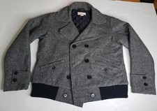 Cc Filson Jacket Womens Medium Virgin Wool Peacoat Double Breasted Quilted Usa