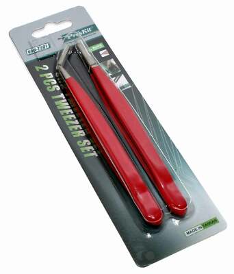 Set mit 2 Pinzetten ProsKit 908-T301 | Edelstahl Werkzeug | mit isoliertem Griff