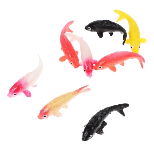 8 Teile Puppenhaus Modell Miniatur Goldfisch Figur für Mikrolandschaft - Bild 11 von 12