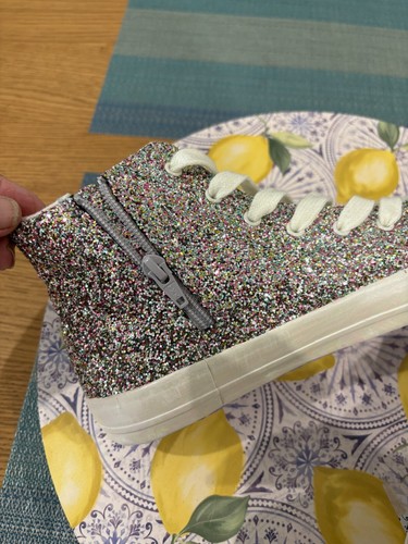 Next Ladies Hi Top Glittery Unicorn Trainers Sneakers Pumps Size Uk 6 EU 39 - Picture 9 of 11