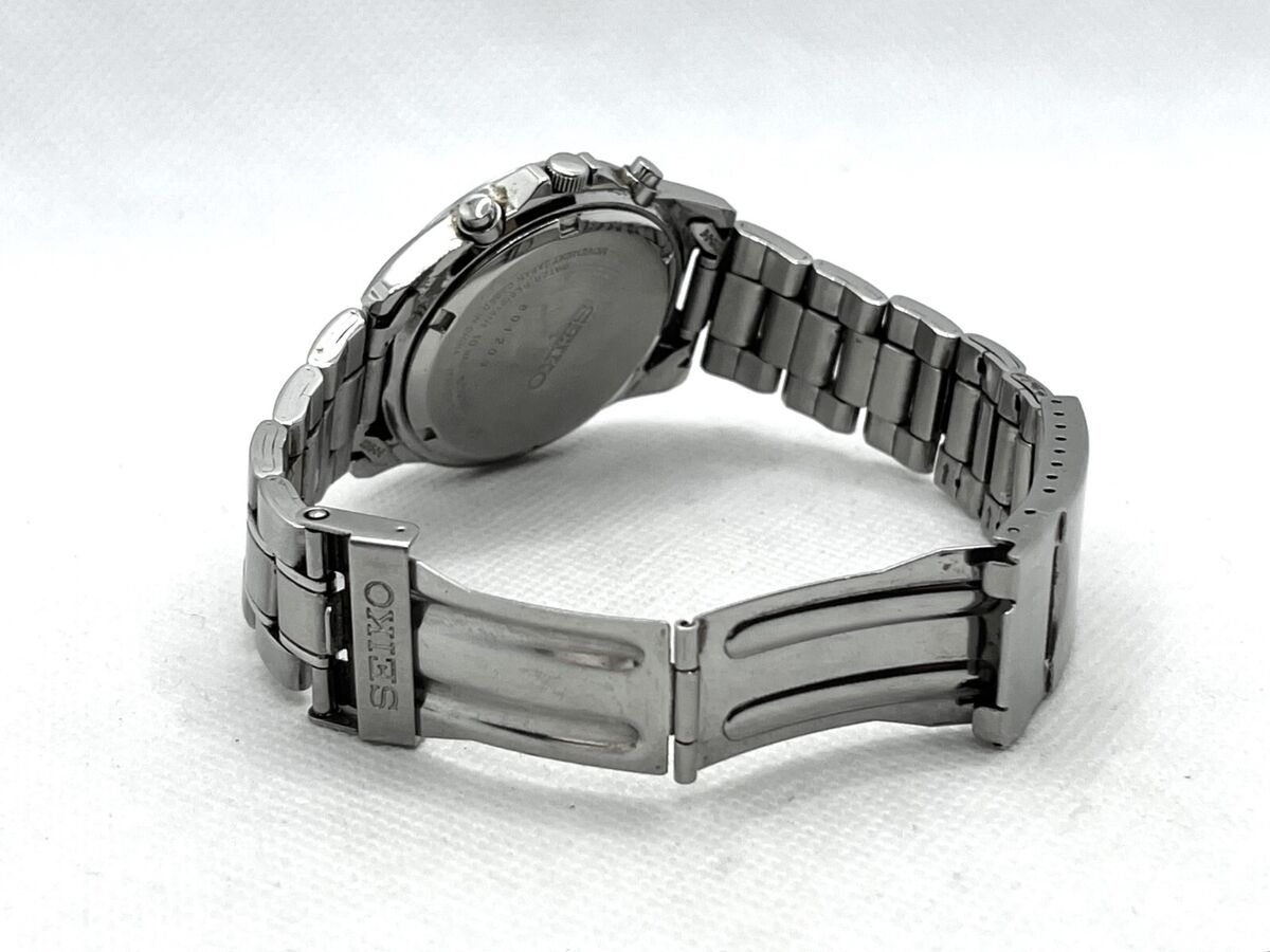 SEIKO Chronograph Men's Wristwatch Watch Reverse-Panda Dial SEIKO Chronograph Men's Wristwatch Watch Reverse-Panda Dial