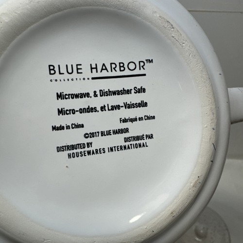 Blue Harbor Ceramic Coffee Pot with Lid, White and Blue Speckle - Picture 8 of 10