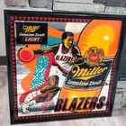 VTG 90’s Miller Genuine Draft Light Portland Trailblazers Beer Mirror Sign 22X22