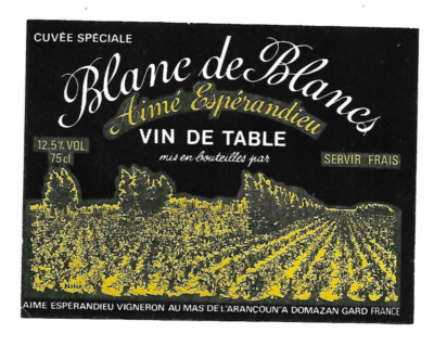 Weinetikett - Blanc des Blancs - Aimé Espérandieu