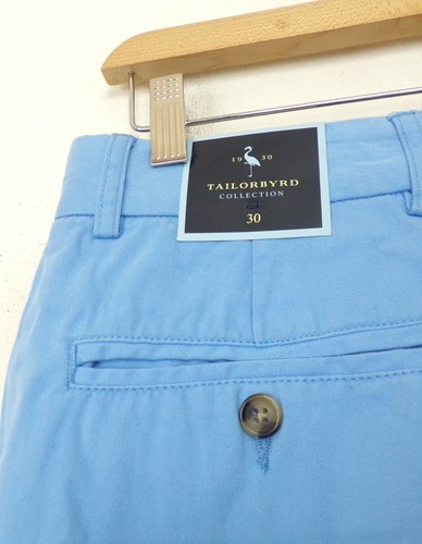 NUEVO CON ETIQUETAS TAILORBYRD Pantalones Cortos de Verano Azul Brillante Cintura Para Hombres Talla 30 - Imagen 5 de 5