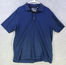 CUTTER & BUCK SIGNATURE COLLECTION Mens Size M Golf Polo Shirt Navy Blue