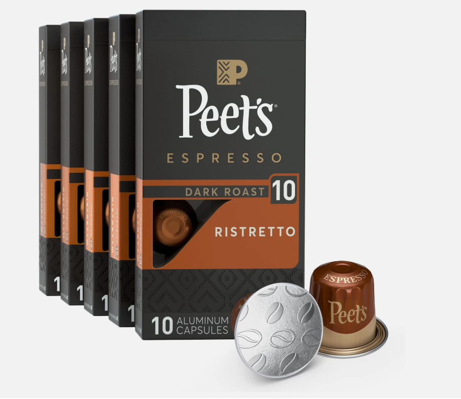 Peet's Ristretto Cápsulas Café Espresso 10 Cuentas 5 Cajas Intensidad 10 (NUEVO)
