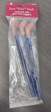 GOLF CLUBS Novelty PENCILS Toppers New GOLFING American Greetings 3 Pencils
