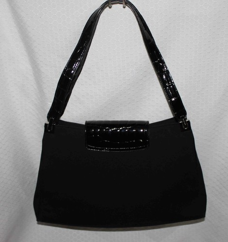 Bolso de Mano Hobo Negro Vintage Nine West con Patrón de Cocodrilo - Usado en Excelente Condición - Imagen 4 de 10