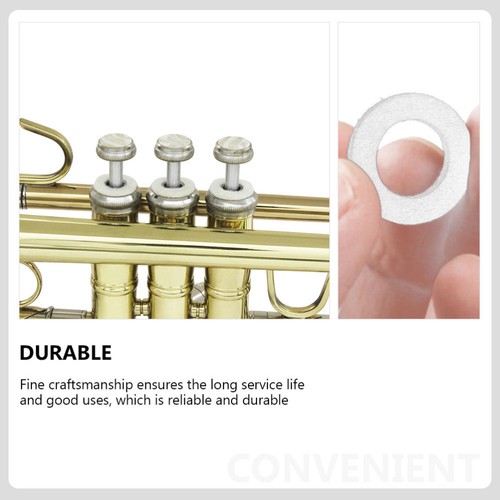 20 Pcs Keypad Musical Instrument Accessory Trumpet Cushion Bead Caps Valves - Picture 7 of 12