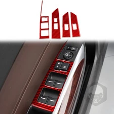 For Acura TLX 2015-20 Red Carbon Fiber Interior Window Lift Switch Panel Cover