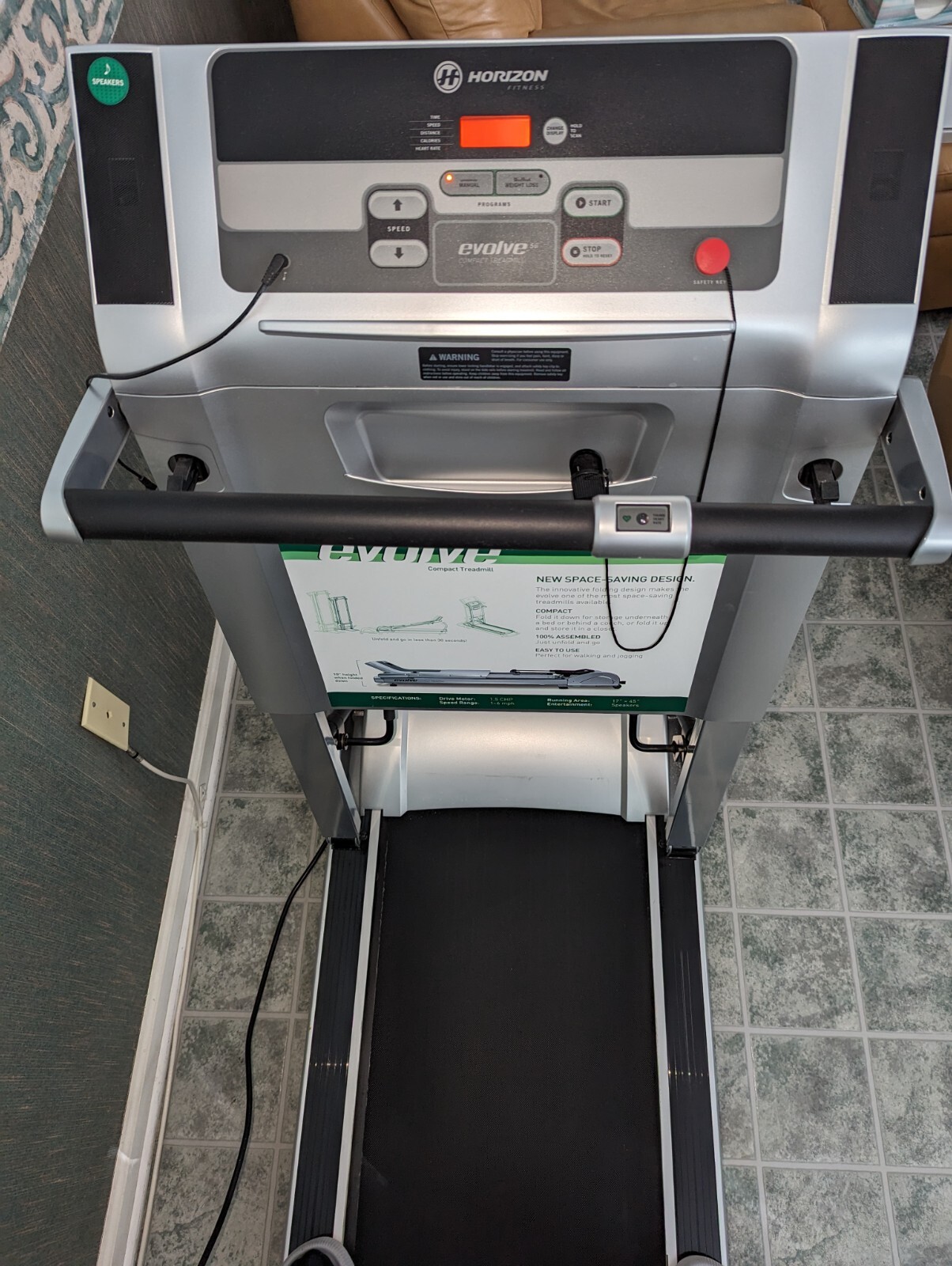Powerful runner’s Evolve compact treadmill by Horizon Fitness eBay