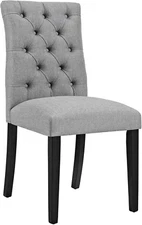 MO- Duchess Modern Tufted Button Upholstered Fabric Parsons, Dining Chair, Light