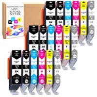 18Er Set Mit Grau PGI-570XL CLI-571XL FüR Canon Pixma MG7750 TS8050