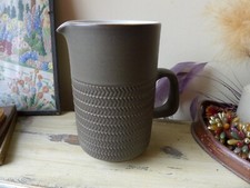 Vintage retro 1960s Denby Camelot Chevron green large milk jug Dark Green