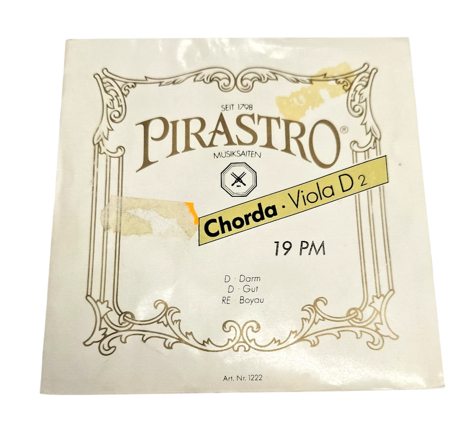 Pirastro Corda Singola Viola D Re Seconda Budello Gut 19 Pm Barocco Medioevo - Imagen 2 de 4