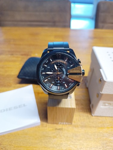 Diesel Uhr Mega Chief Herren Chronograph, DZ4309, neue Batterie,neues Band Gummi