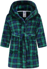 Boys Fleece Robe Sleepwear Hooded Plush Soft Bathrobe for Kids 2-16 Years