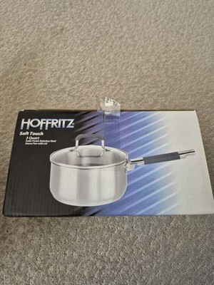 3 Qt. Soft Touch Satin Finish Stainless Steel Sauce Pan w/lid - NIB by Hoffritz