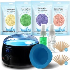Complete Waxing Kit with Warmer  Hard Wax Beads for Home Hair Removal
