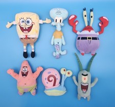 TY Beanie Babies 2006 SPONGEBOB Squidward Mr Crabs Patrick Gary Sheldon Plankton