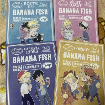 Banana Fish Noitamina Cafe Postkartenset - 4 Karten, gebrauchter Zustand