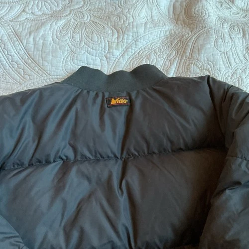 REI Men's 40 Black 650 Fill Down Insulated Puffer Jacket Full Zip Stand Collar image 9