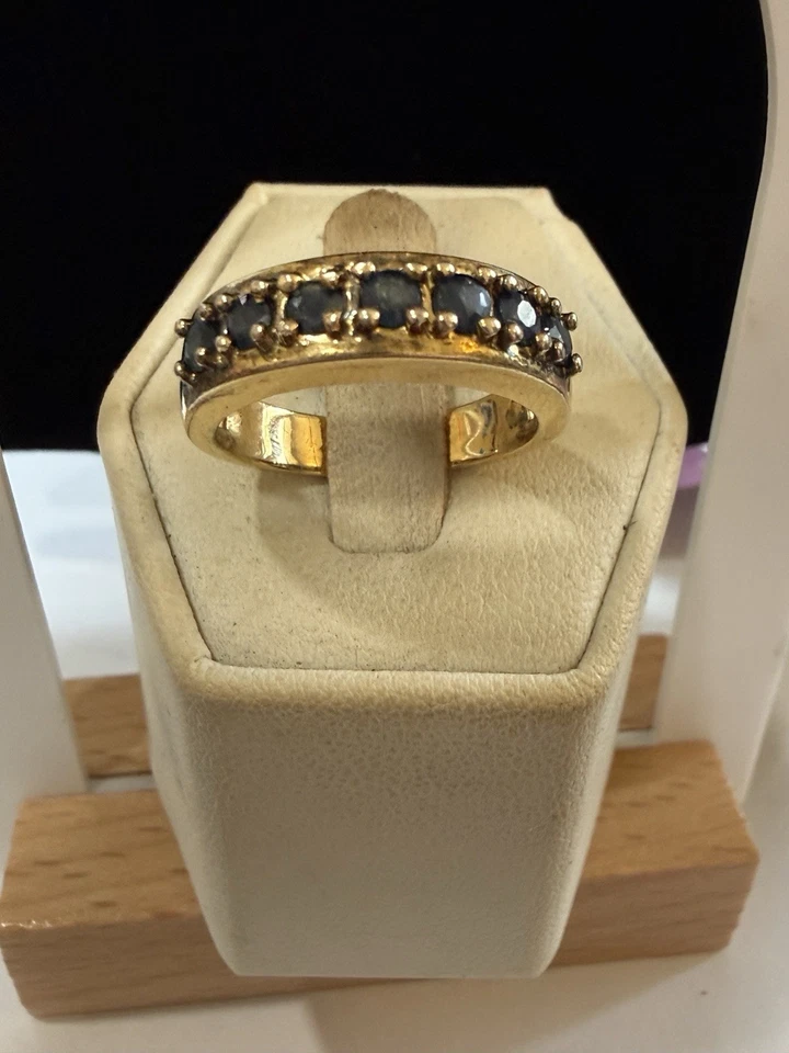 Juego de collar/pendientes Ross Simons oro/plata de ley 925 zafiro Foto 2 de 4