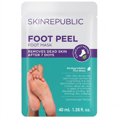 Skin Republic Foot Peel Fußmaske 40ml Hornhaut Peeling Socken AHA Biologisch
