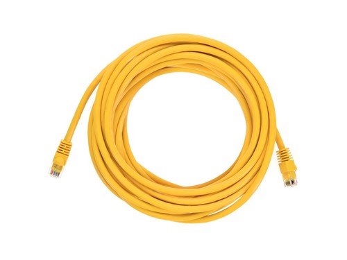Cat5e Ethernet Patch Cable RJ45 Stranded 350Mhz UTP Copper Wire 24AWG 25' Yellow - Afbeelding 4 van 6