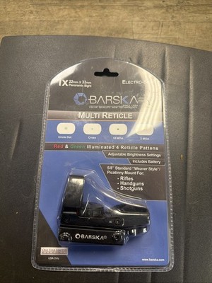 Barska Electro-Sight Multi Reticle 22mmX33mm Panoramic Sight - New - See Picture