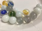 Vintage Lot Of 19 Marbles Cats Eye, White, Clear And Different Sizes — photo 3