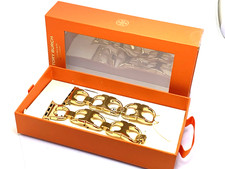 Tory Burch Women's Apple Watch 38/40 Band Gold Stainless Steel Bracelet TBS0013