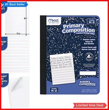 Primary Composition Book K-2 Primary Ruled 100 Sheets 7.5 x 9.75 Blue Marble