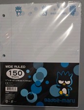 Vintage Sanrio Badtz-Maru Wide Ruled 150 Shee...