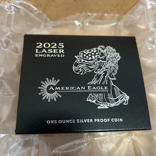 2025 Laser Engraved American Eagle One Ounce Silver Proof Coin COA West Point W