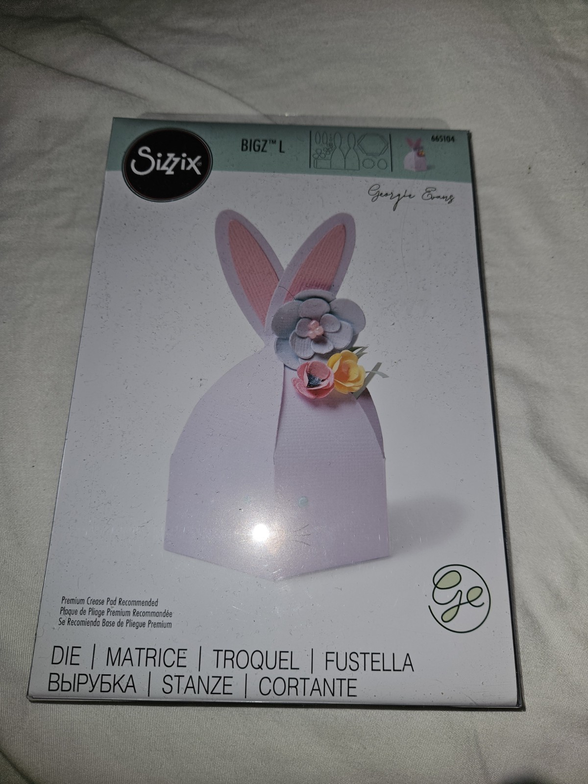 Sizzix Bigz L Die - Box, Bunny 665104 By Georgie Evans