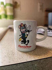 Vintage 1991 Showbiz Pizza Time Chuck E. Cheese Small Coffee Cup Espresso Mug