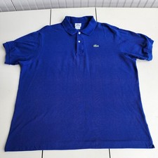 Lacoste Polo Shirt Men Size 8 3XL Royal Blue Stretch Short Sleeve