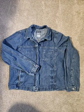 Vintage 90s French Dressing Jean Jacket Medium Wash Womens Long Size 12