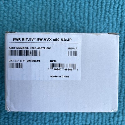 NEW Genuine Polycom VVX 150, 250, 350, 450 Power Supply 2200-48872-001