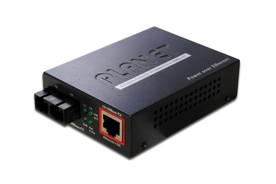 PLANET FTP-802 PLANET PoE Medienkonverter, Multimode 10/100Base-TX to 100Base-FX