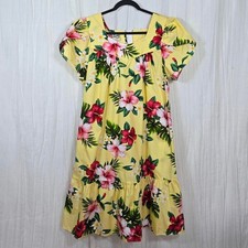 Hilo Hattie, the Hawaiian Original yellow Aloha dress