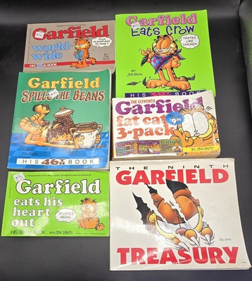 Lot Of 5 Garfield Comics Strip Books By JIM DAVIS Treasury Eats Crow 
